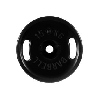 Диск олимпийский Barbell с ручками d51 мм (черный, 15 кг)