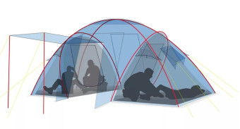 Палатка Canadian Camper SANA  PLUS 4 (хаки)