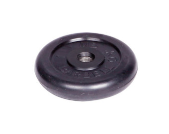 Диск обрезиненный Barbell d31 мм (черный, 1 кг)