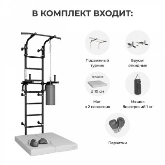 Детский спортивный комплекс Romana S10, Комплект №2 (чёрный матовый)