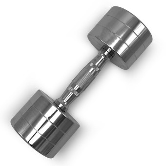 Гантели UNIX Fit PRO круглые, хромированные (9 кг, 2 шт)