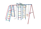 Спортивный комплекс Вертикаль-А1+П дачный МАКСИ