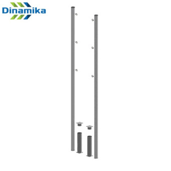 Стойки волейбольные Dinamika ЭКОНОМ ZSO-002780 (серый)