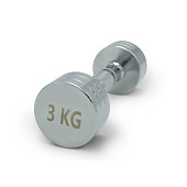 Гантели UNIX Fit PRO круглые, хромированные (3 кг, 2 шт)