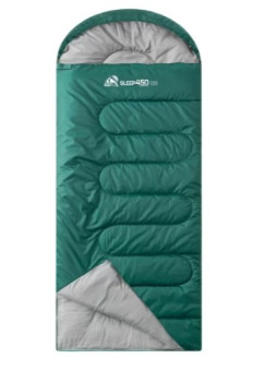 Спальный мешок RSP Sleep 450 BIG L (зелёный, 225x90см, молния слева)