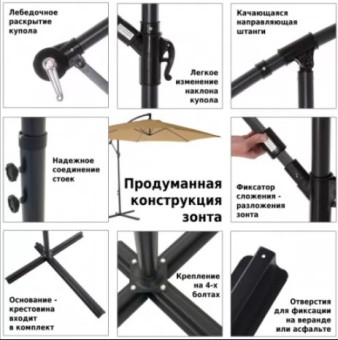 Зонт садовый Green Glade 72163