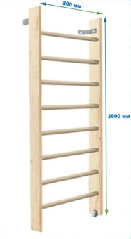 Шведская стенка Dinamika ZSO-003487 ЭКОНОМ, 260х80 см (массив.сосна)