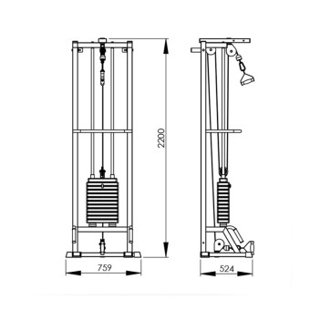 Многофункциональная рама Central Sport Pro, AR084.1х60 (стек 60 кг)