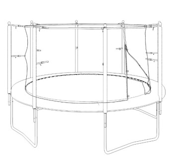 Батут UNIX Line Simple 12 ft Color (inside)