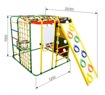 Детский спортивный комплекс Формула здоровья Кубик У Плюс (оранжевый-радуга)