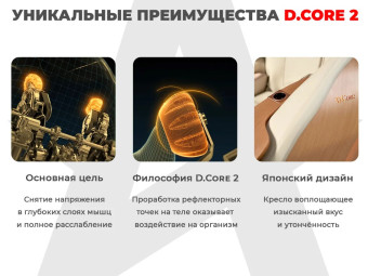 Массажное кресло Ультра премиум D_Core 2 (Черный)