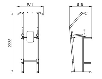Пресс-брусья с турником Central Sport Pro, L061