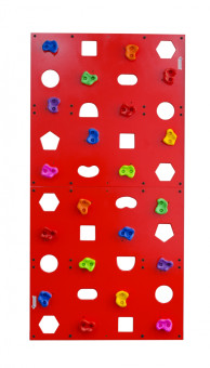 Скалодром пристенный "Формула здоровья" ЭЛЬБРУС (с отверстиями, красный)