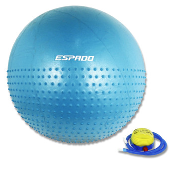 Мяч гимнастический ESPADO полумассажный 75см, антивзрыв, серый ES3224 1/10