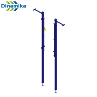 Стойки волейбольные пристенные с системой натяжения Dinamika ZSO-004270 (синий)