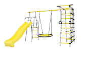 Дачный комплекс Romana Богатырь Плюс 2 MAX, качели-гнездо сетка 100 см, 103.12.07 (серый-жёлтый)