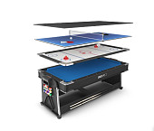 Игровой стол UNIX Line Трансформер 4 в 1 (204х112 cм, черный)