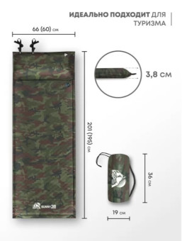 Самонадувающийся коврик RSP Sunny 38 (камуфляж)