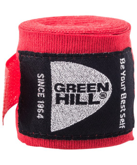 Бинт боксерский Green Hill BP-6232a, 2,5м, эластик, красный