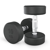 Гантели круглые обрезиненные UNIX Fit PRO (10 кг, 2 шт)