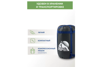 Спальный мешок RSP Sleep 250 R (синий, 220x80см, молния справа)