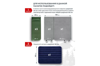 Палатка 3-местная RSP Krewl 3 (синий)