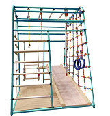 Детский спортивный комплекс Вертикаль Весёлый Малыш NEXT, горка, мягкий бортик (изумрудный)