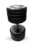 Гантель BARBELL "классик" (с вращающейся ручкой хром, 55 кг)