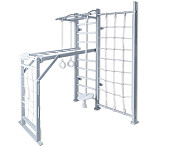 Детский спортивный комплекс PERFETTO SPORT PS-130, Scala in legno con rete 2 (серый)