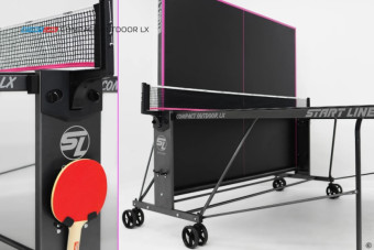 Стол теннисный Start Line Compact-2 LX Всепогодный (Черный)