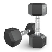 Гантели гексагональные обрезиненные UNIX Fit (7.5 кг, 2 шт)