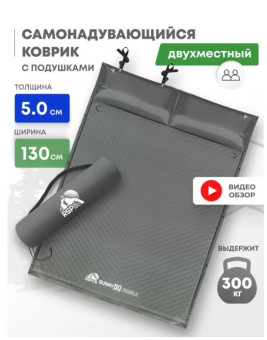 Самонадувающийся коврик RSP Sunny 50 Double (серый)