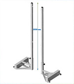 Стойки волейбольные мобильные с противовесом Dinamika ZSO-004520 (серый)