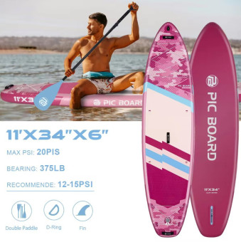 Сапборд Pic Board Camouflage Pink