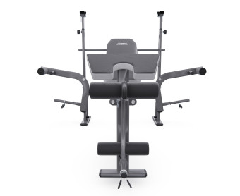 Скамья со стойками под штангу DFC D702 PRO (широкий хват, с партой для бицепса)