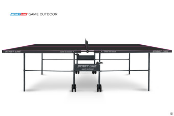 Стол теннисный Start Line Game Всепогодный с сеткой (черно-фиолетовый)