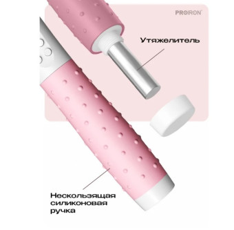 Скакалка умная PROIRON ПРО041 (с дисплеем, бело-розовая)