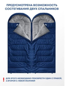 Спальный мешок RSP Sleep 150 R (синий, 220x80см, молния справа)
