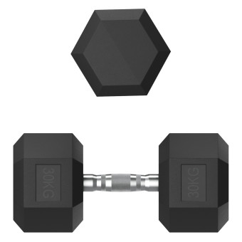 Гантели гексагональные обрезиненные UNIX Fit (30 кг, 2 шт)