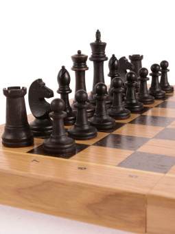 Шахматы складные Woodgames Дуб, 40мм с утяж. фиг.