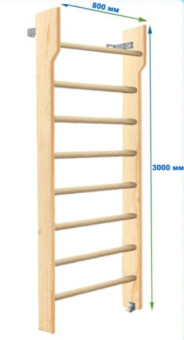 Шведская стенка Dinamika ZSO-002556 с турником, 300х80 см (массив.сосна)