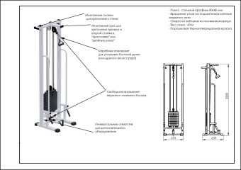 Реабилитационная рама Central Sport Pro, AR082.1х60 (стек 60 кг)
