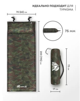 Самонадувающийся коврик RSP Sunny 75 (камуфляж)