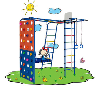 Спортивный комплекс Формула здоровья Street 2 (оранжевый-радуга)