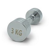 Гантель UNIX Fit PRO (круглая, хромированная, 3 кг)