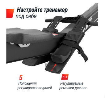 Гребной тренажер UNIX Fit PRO Air Magnetic Rower-X (черный)