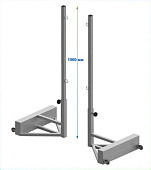Стойки для бадминтона мобильные с противовесом Dinamika ZSO-004518 (серый)