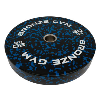 Диск бамперный BRONZE GYM, камуфляж (синий, 20кг)