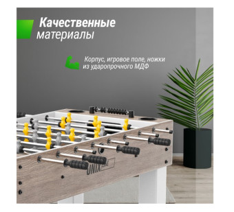 Игровой стол UNIX Line Футбол - Кикер (125х61 см, серое дерево) 