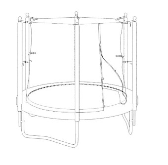 Батут UNIX Line Simple 8 ft Color (inside)